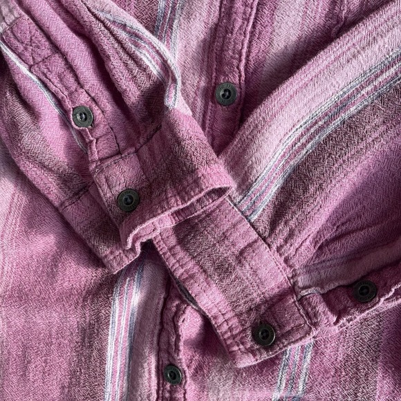 Ruff Hewn 100% Cotton Multicolor Purple Women's Button Up Granola Size‎ L - Picture 7 of 9